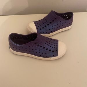 Purple Girls Native Shoes Size 10